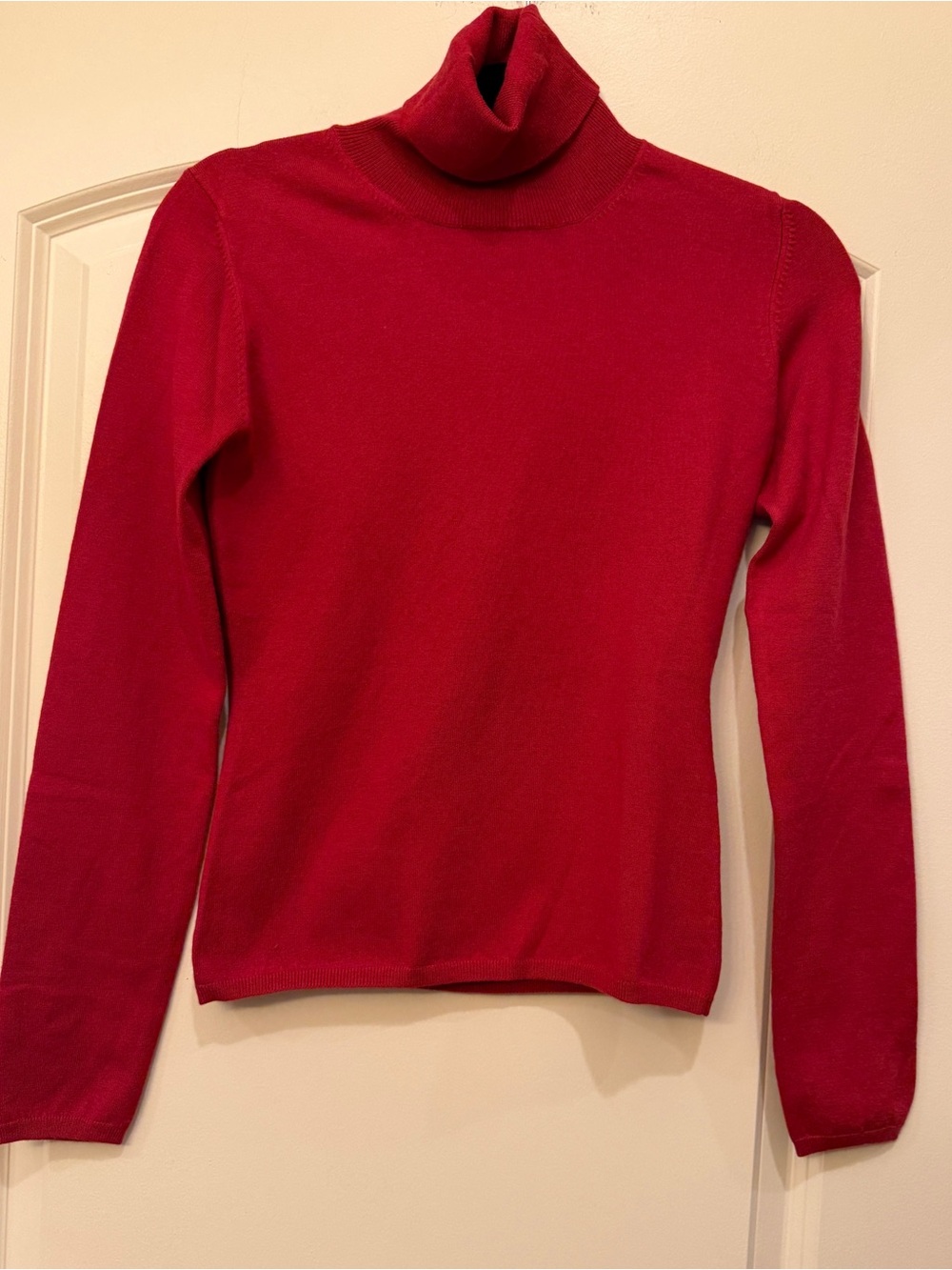 Bruno Manetti Silk Cashmere Turtleneck Sweater Rust/Burnt Orange Italy 42 US 6
